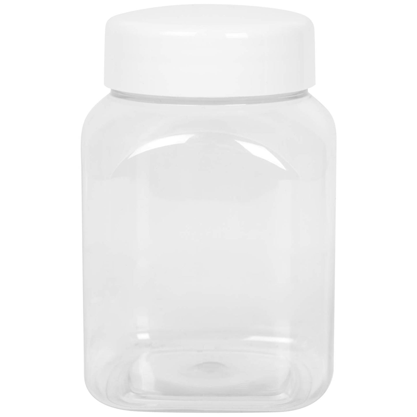 Disposable Tableware – Square jar with lid, thread 63/485, transparent, - Carlat