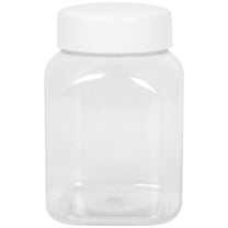 Disposable Tableware – Square jar with lid, thread 63/485, transparent, - Carlat