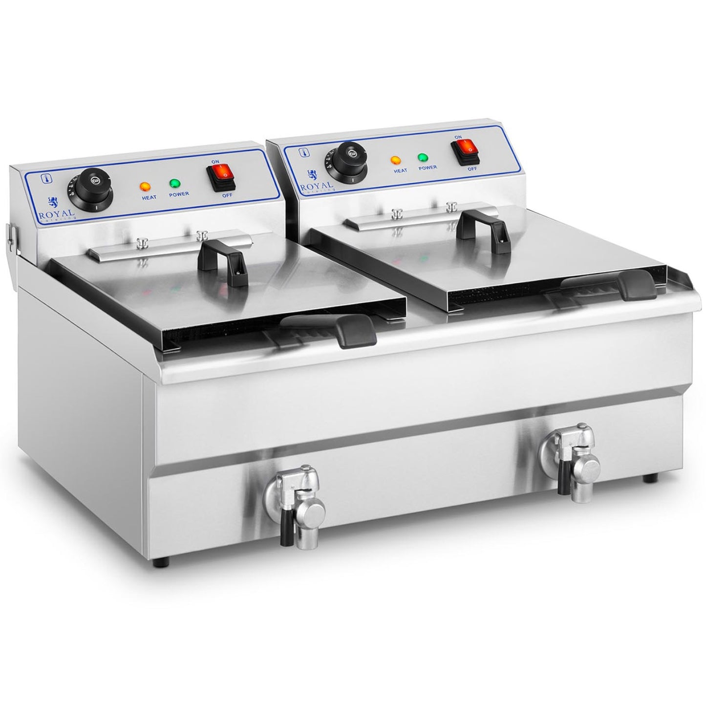 Double fryer with taps 400V - 2x10L - Carlat