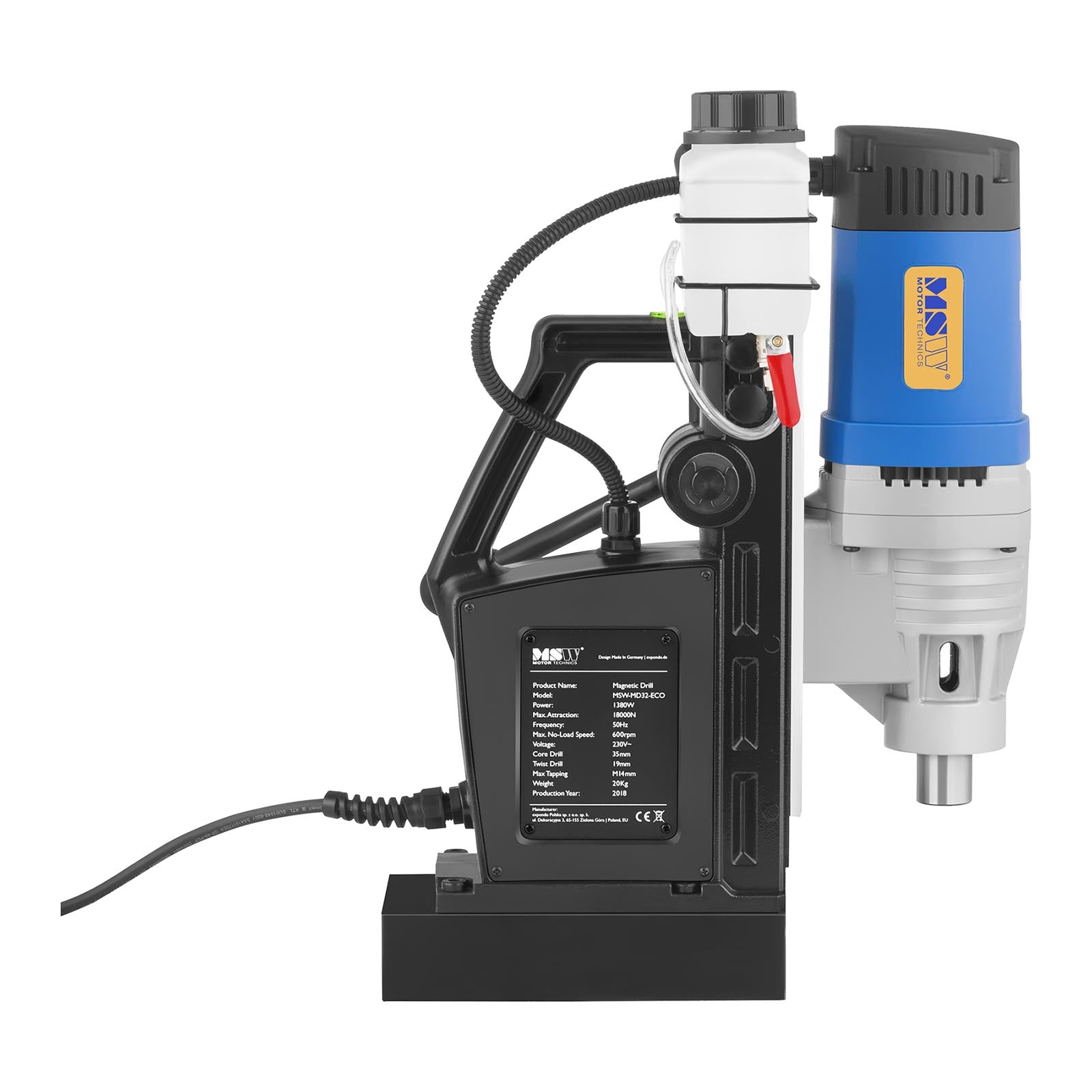 Drills – Magnetic drill with magnetic base 1300W MSW-MD32-ECO - Carlat