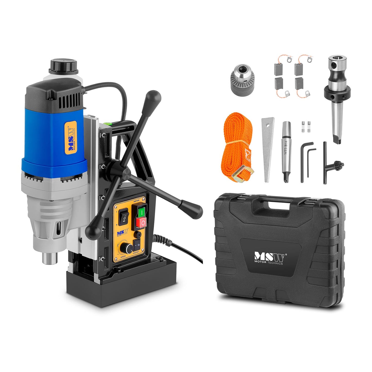 Drills – Magnetic drill with magnetic base + Suitcase 1300W - Carlat