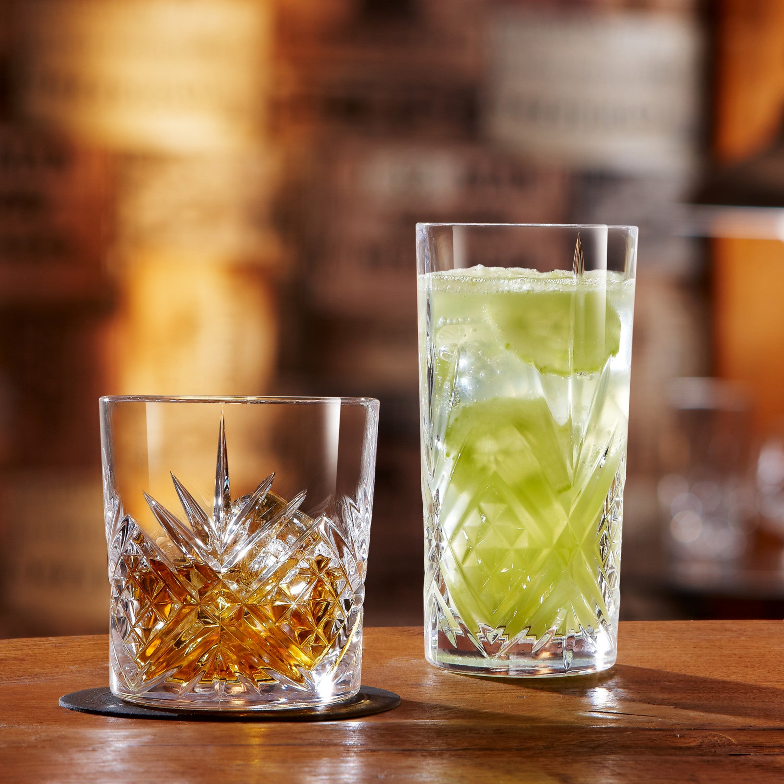 Drinkware – BROADWAY tall glasses with high transparency 280ml, set - Carlat