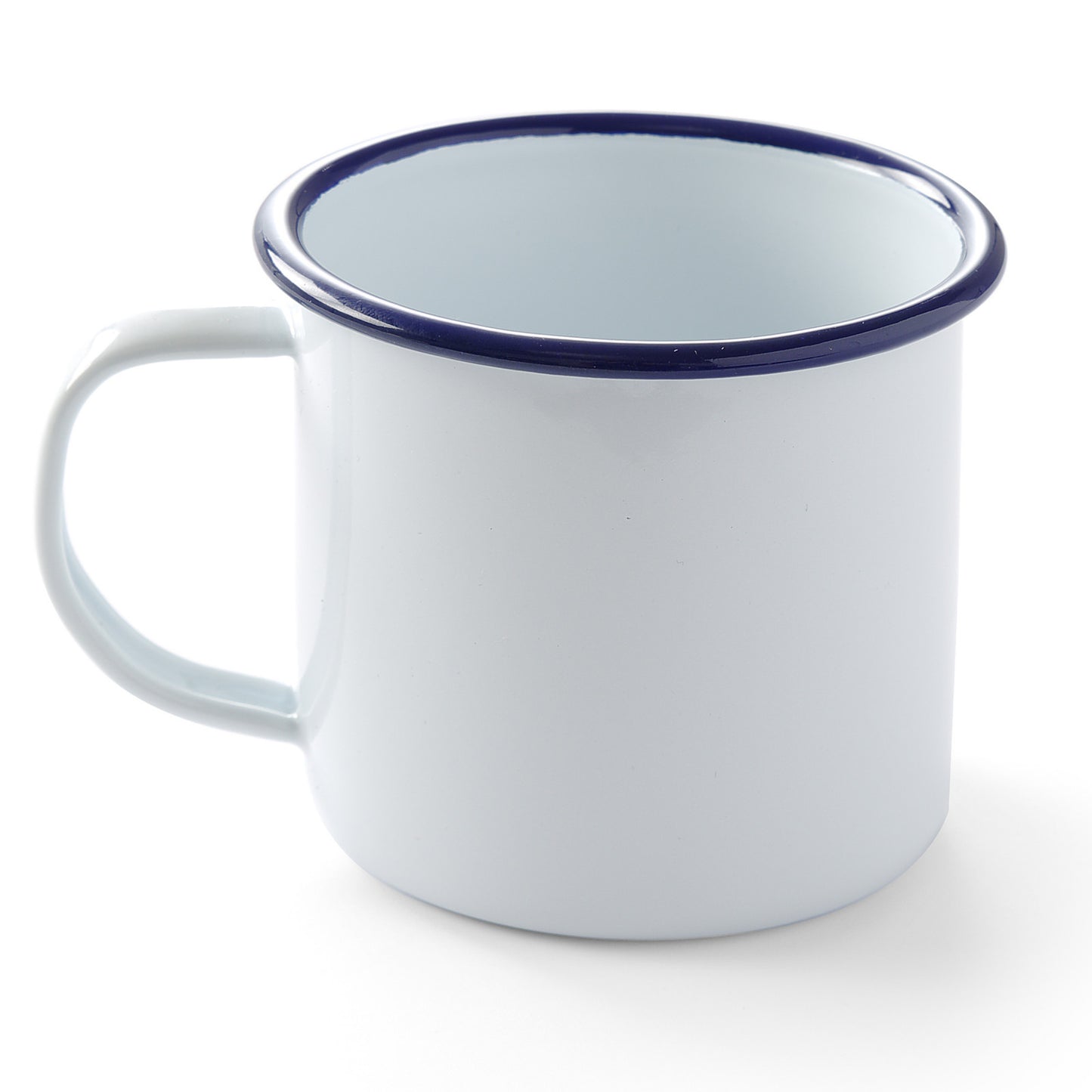 Drinkware – Enameled mug with handle, white, 360 ml, Hendi - Carlat