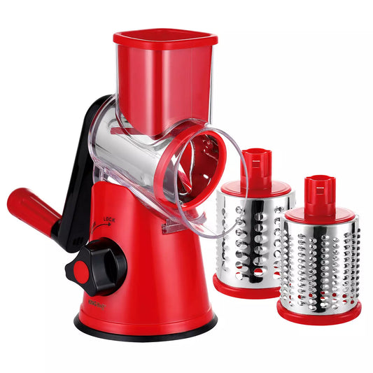 Drum grater, red, 26.5 x 12.5 x 24 cm, Kinghoff - Carlat