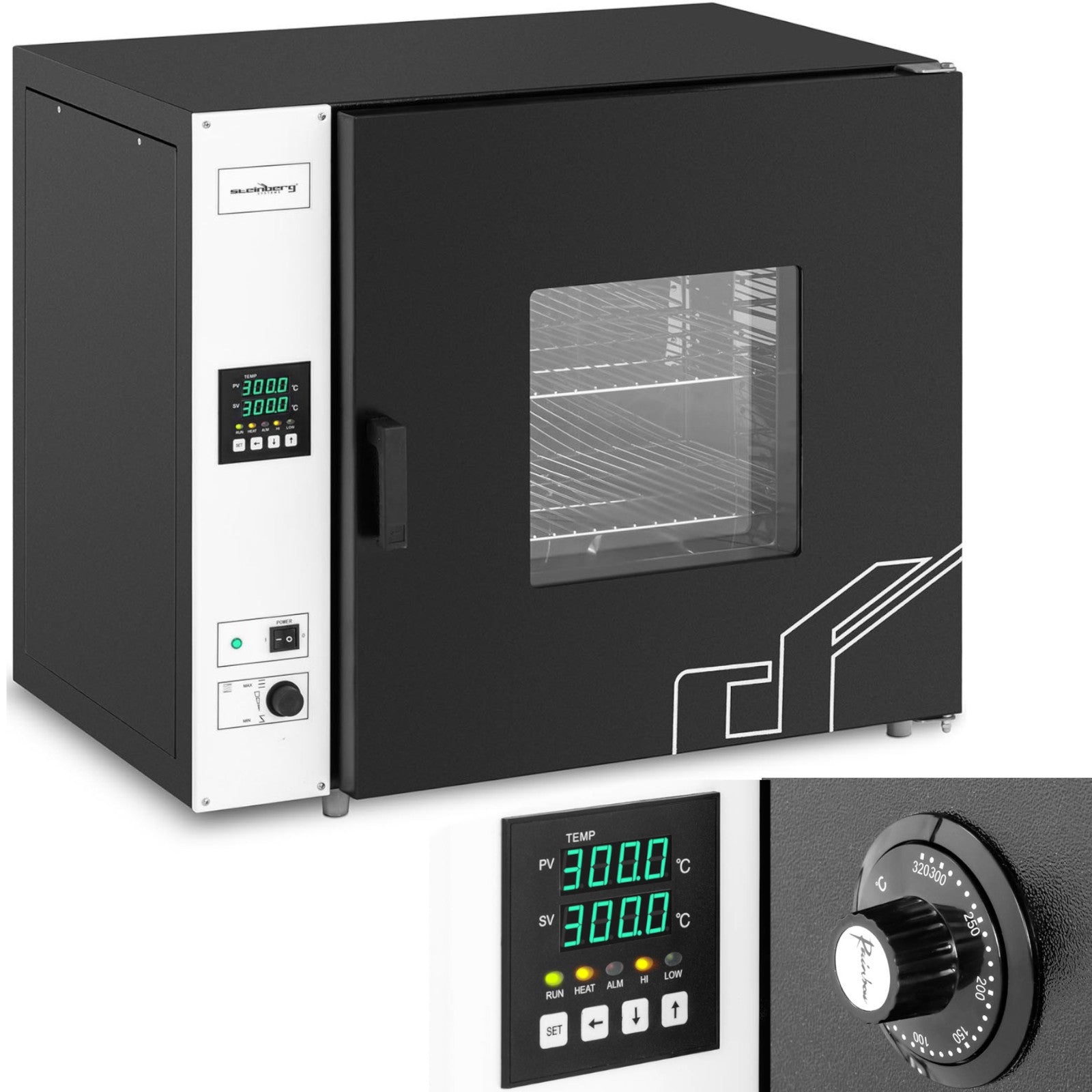 Dryer laboratory greenhouse sterilizer LED 50 - 300 C 136 l 2170 W - Carlat