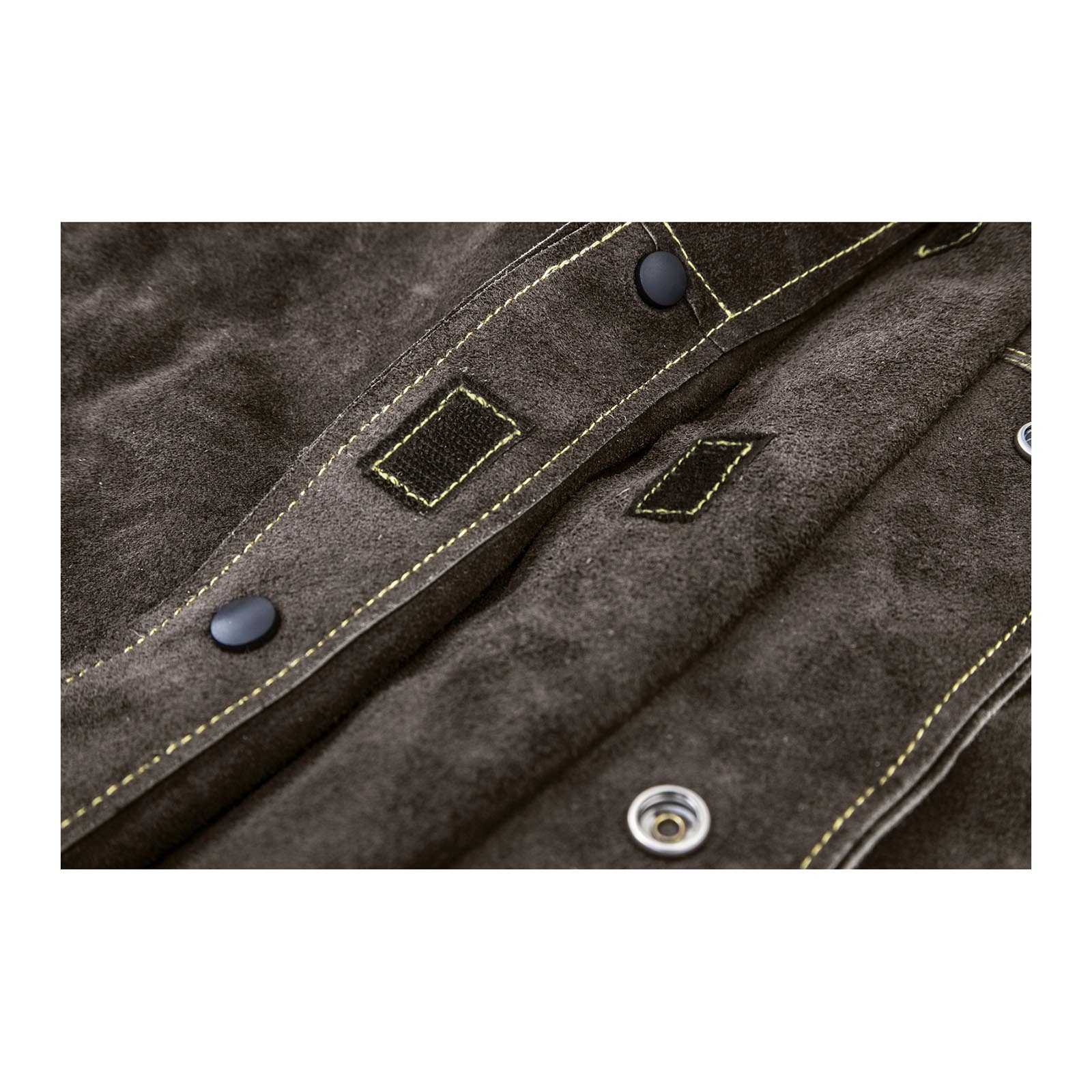 Durable leather protective welding jacket L - Carlat