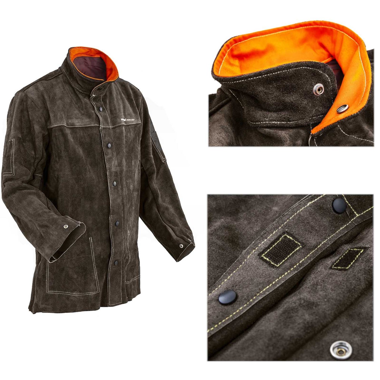 Durable welding jacket protective leather XL size - Carlat