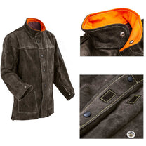 Durable welding jacket protective leather XL size - Carlat