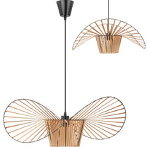 E27 1-point boho hanging ceiling lamp - hat - Carlat