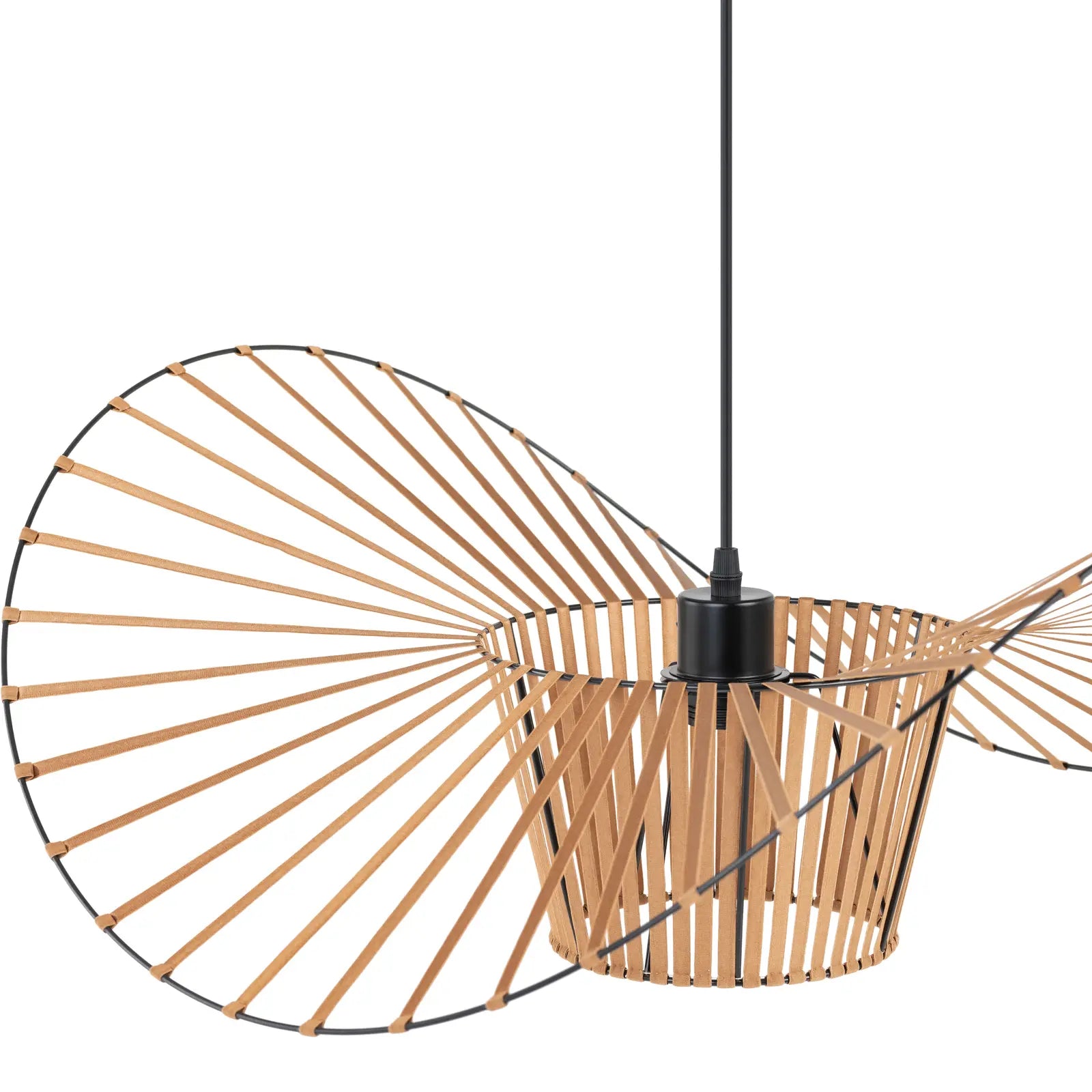 E27 1-point boho hanging ceiling lamp - hat - Carlat
