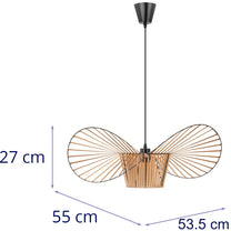 E27 1-point boho hanging ceiling lamp - hat - Carlat