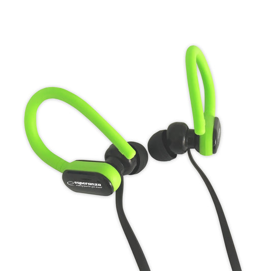 EH197KG Esperanza In-Ear Headphones with Microphone (EH197), Black and Green - Carlat