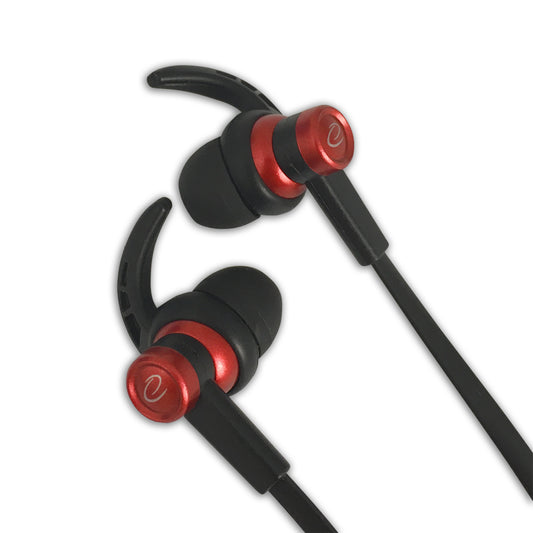 EH201KR Esperanza In-Ear Headphones with Microphone and Volume Control, EH201, Black and Red - Carlat