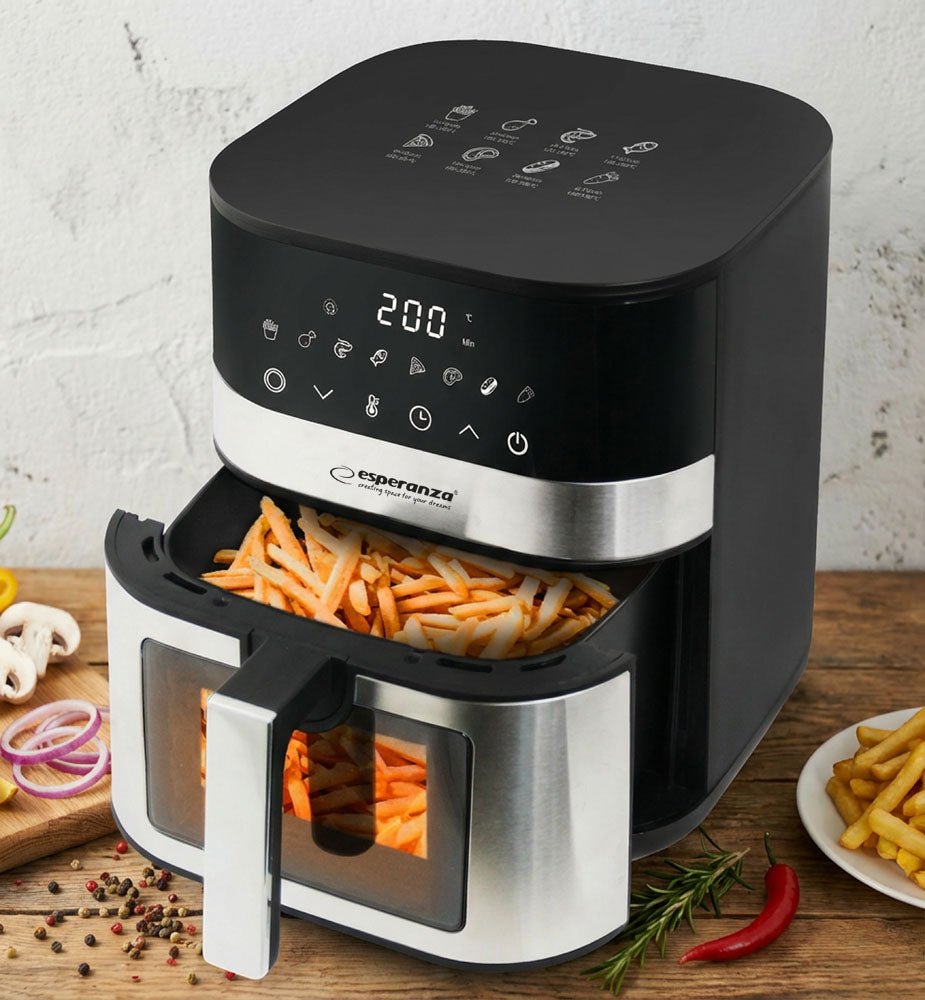 EKA003 Esperanza Oil-Free Air Fryer "Pesce alla Griglia" 5 L, 1400 W - Carlat