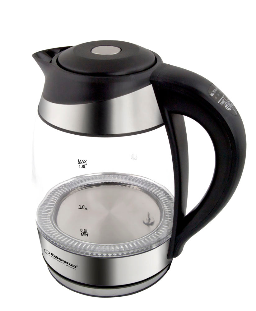 Esperanza EKK026 Esperanza LED Glass Electric Kettle with Thermometer, Seine, 1.8 L – image 3