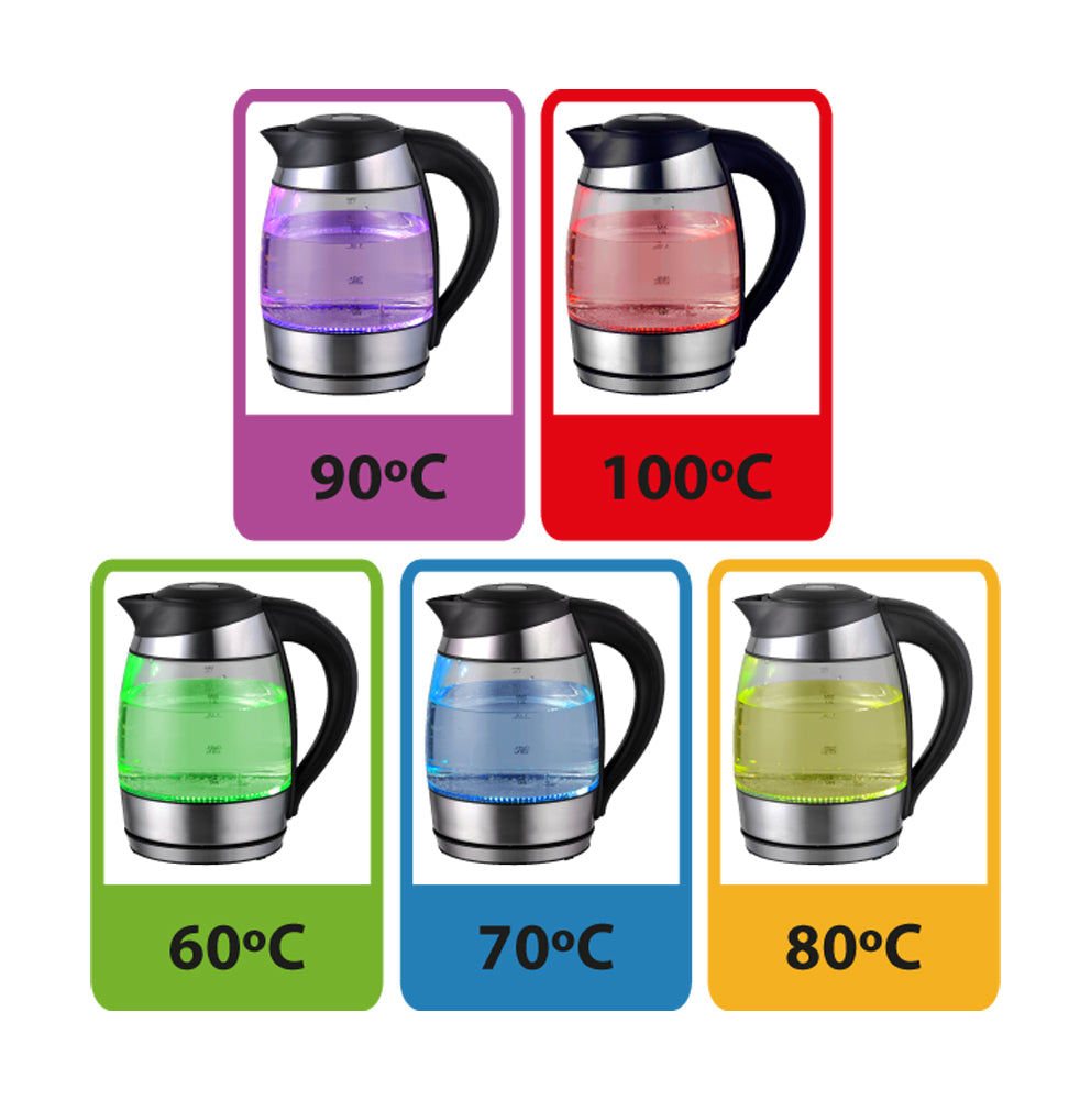 Esperanza EKK026 Esperanza LED Glass Electric Kettle with Thermometer, Seine, 1.8 L – image 5