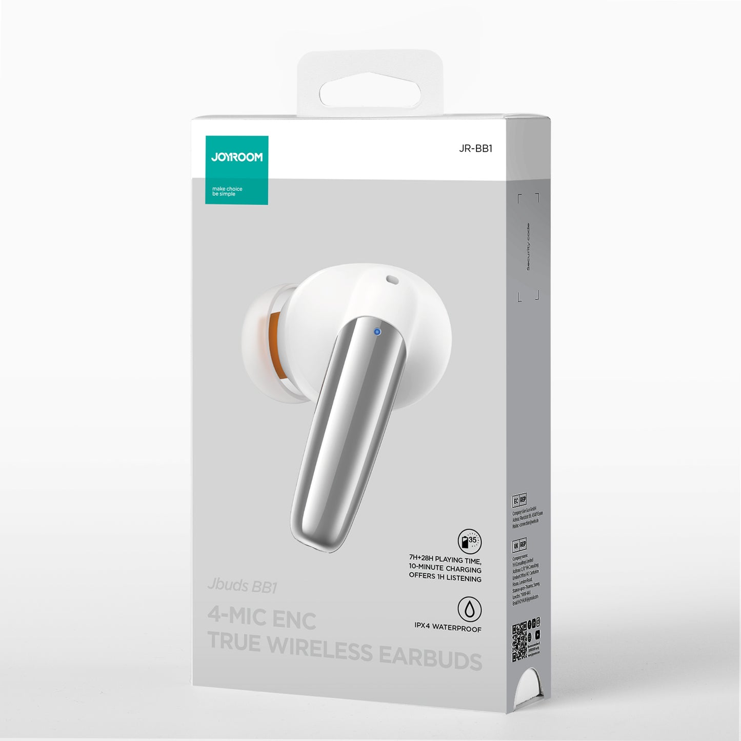 ENC Jbuds Series USB-C wireless in-ear headphones, white - Carlat
