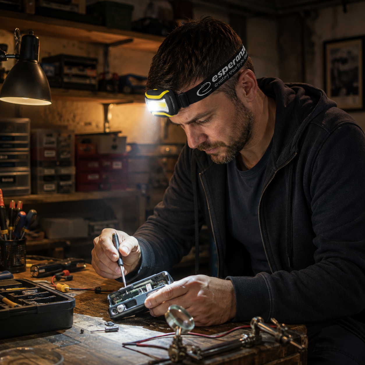Esperanza Flashlights, hand lamps, headlamps, tourist – EOT032 Esperanza Monoceros LED Headlamp – image 7
