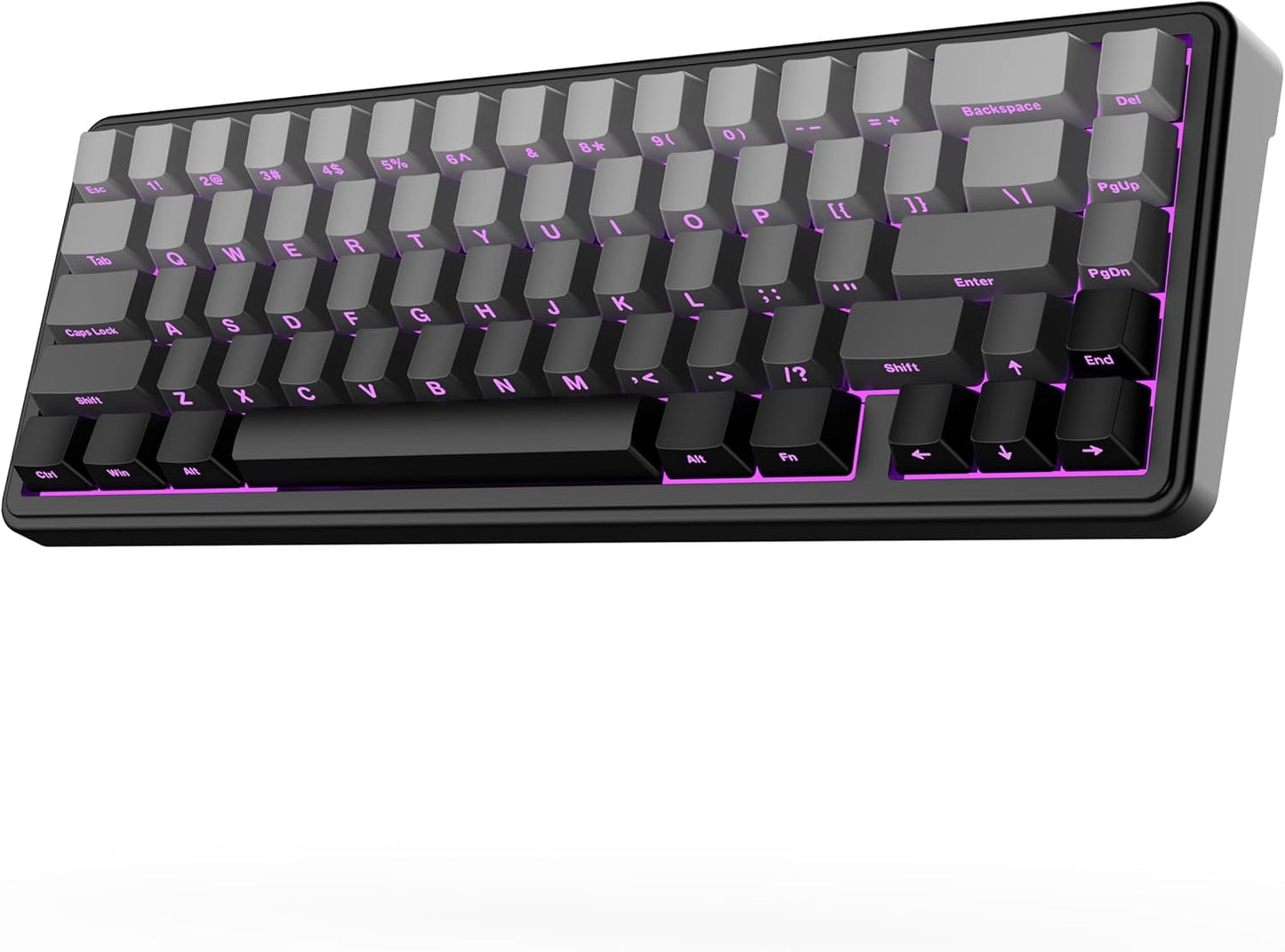 EPOMAKER x Aula F65 Mechanical Keyboard Wireless, Custom Gaming Keyboard Gasket with Hot-Swappable, RGB, Bluetooth/2.4GHz/Cable, Lubricated Linear Switches (Ombre Black, Reaper Switch) - Carlat