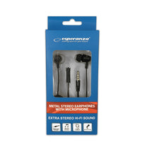 Esperanza Earbuds – EH205K Esperanza Metal In-Ear Headphones with Microphone eh205k – image 3
