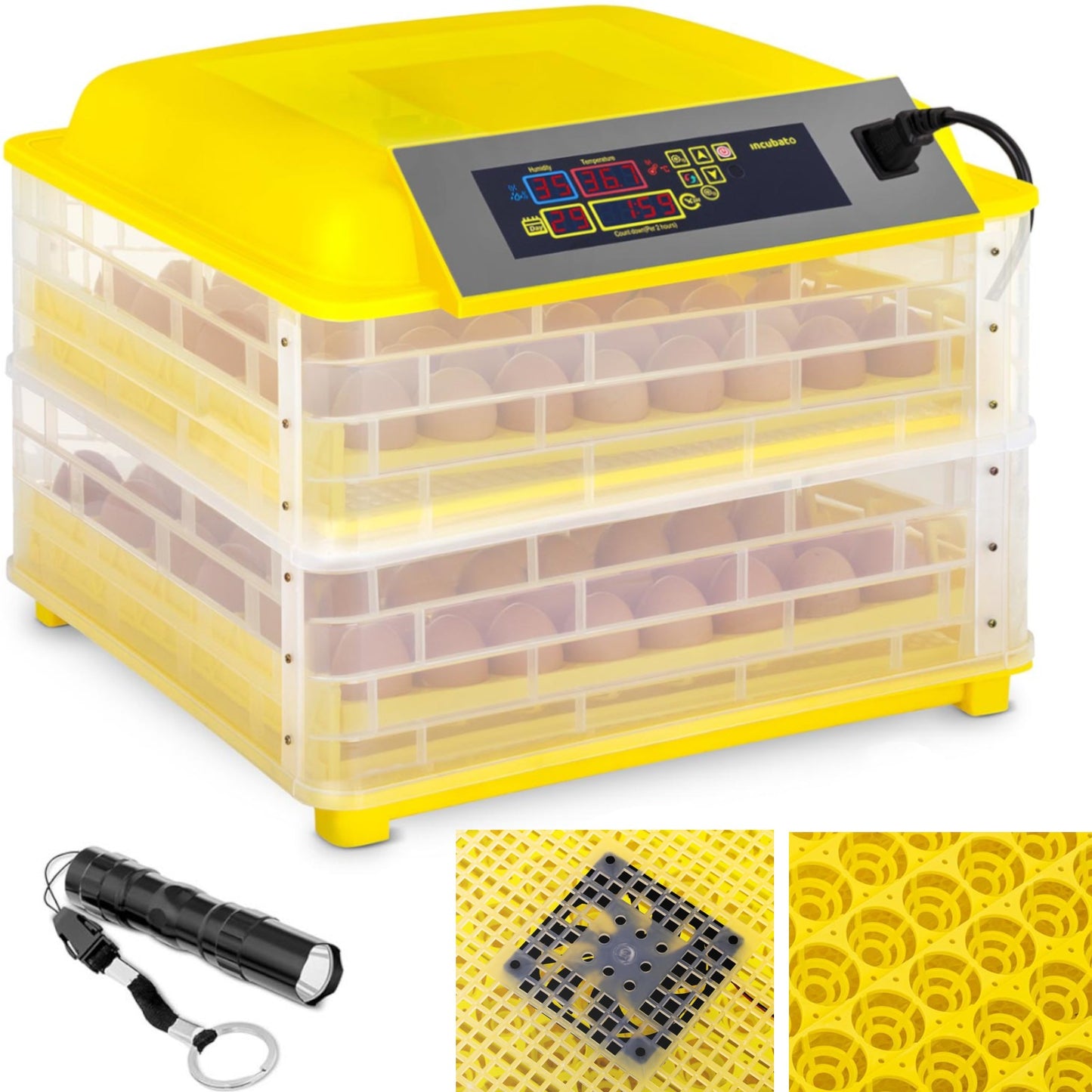 Egg Incubators – Incubator hatcher for 112 chicken eggs 120 - Carlat
