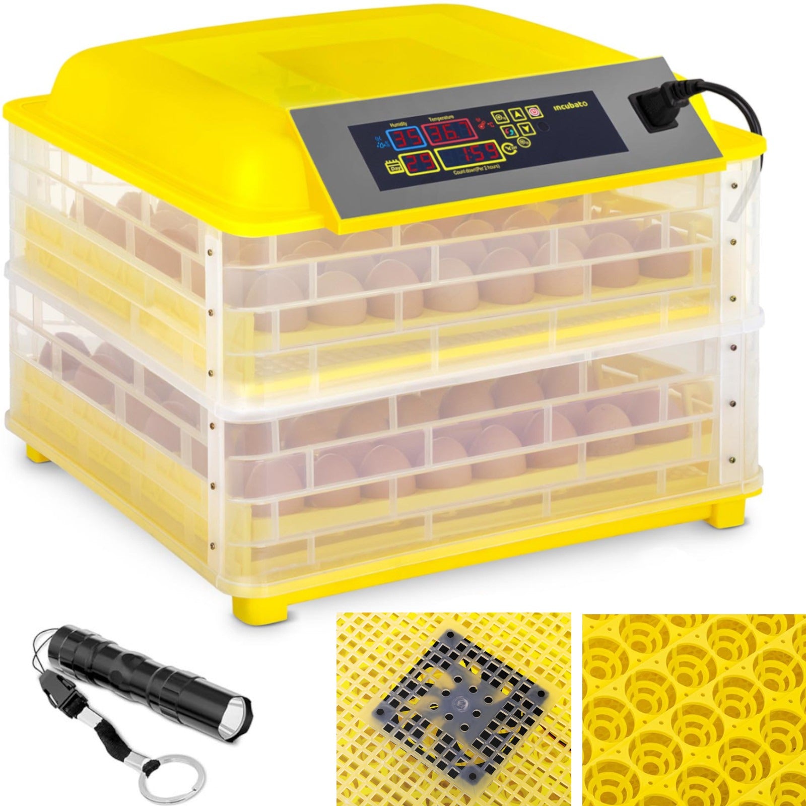 Egg Incubators – Incubator hatcher for 112 chicken eggs 120 - Carlat