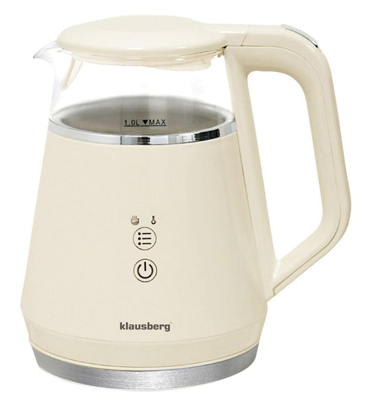 Electric – Electric kettle, glass, LED display, 1 L, Klausberg, KB-7893 - Carlat