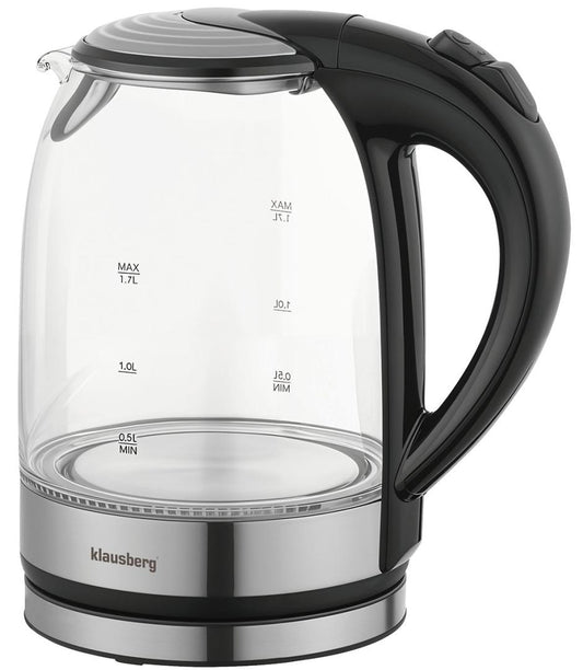 Electric – Electric kettle, glass, with LED, 1.7 L, Klausberg, KB-7886 - Carlat