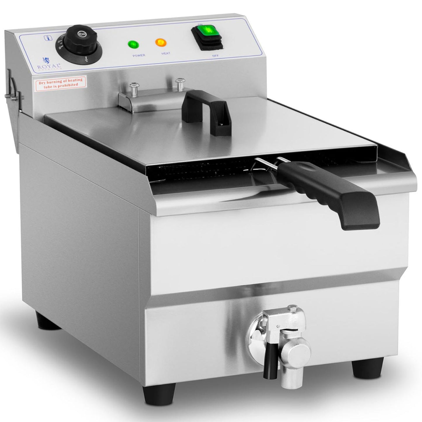 Electric Fryer with drain tap 230 V 3200 W 13 l - Carlat
