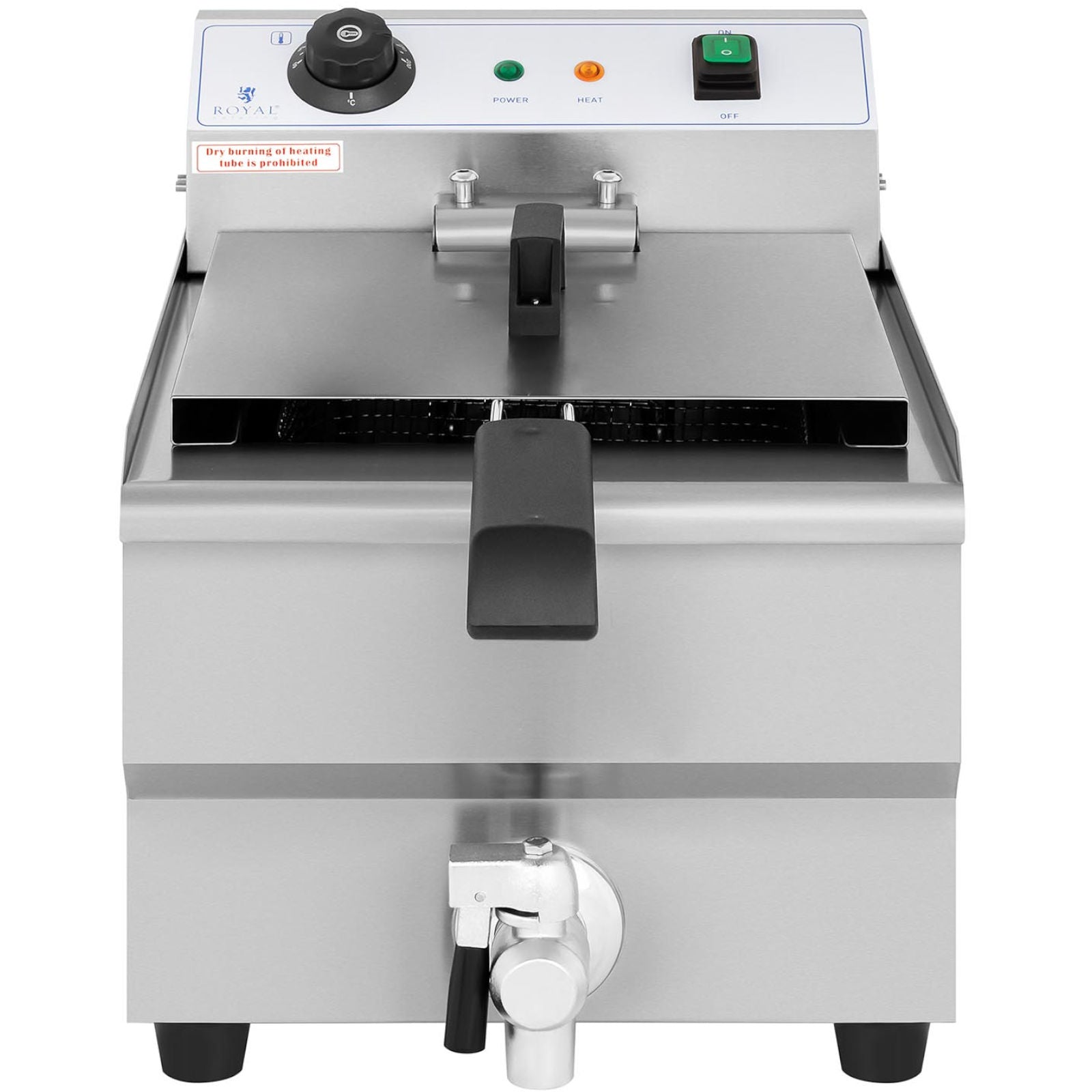 Electric Fryer with drain tap 230 V 3200 W 13 l - Carlat