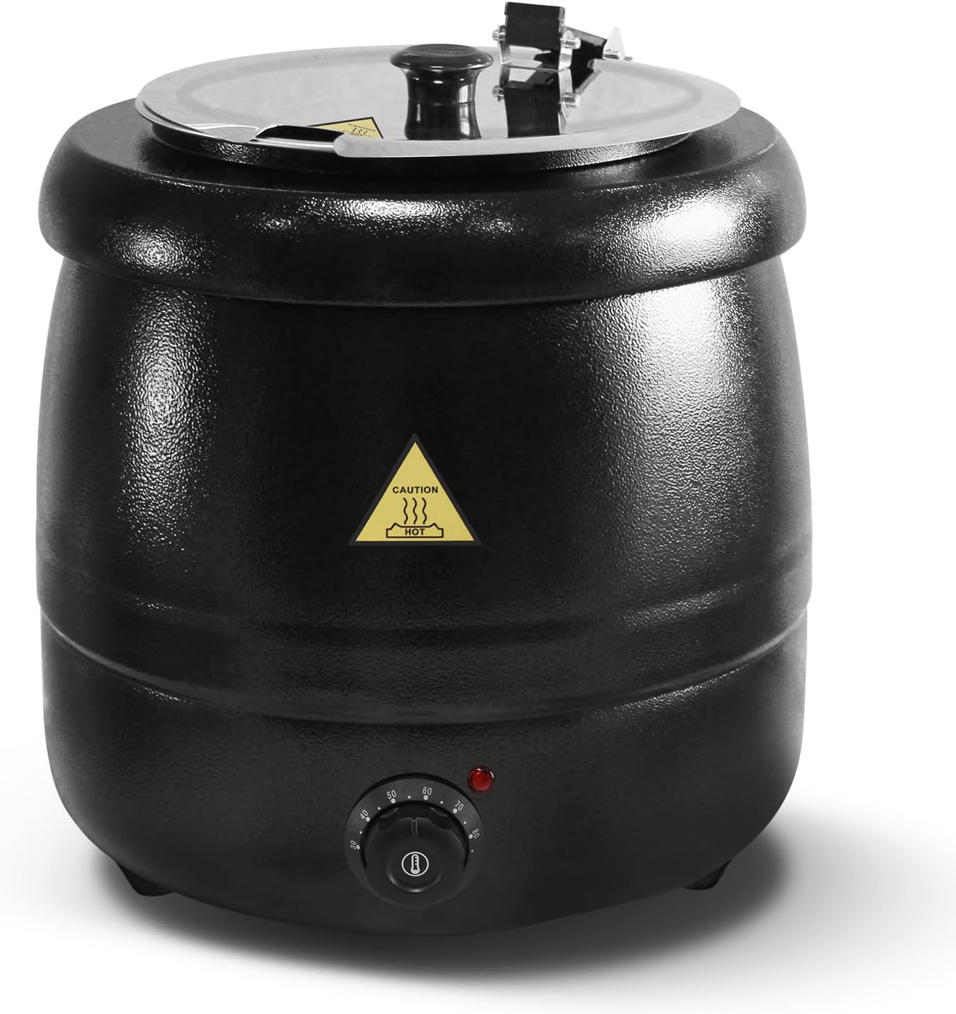 Electric Soup Kettle, 10 L, Soup Pot with Hinged Lid and Lid up to 80 °C, Removable Stainless Steel Interior for Home Meetings, Parties, Restaurants and Cafeterias, Soup Warmer, Electric - Carlat