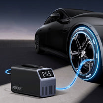 Electric car tire pump with display 150 PSI 3x4500mAh 12V - gray - Carlat
