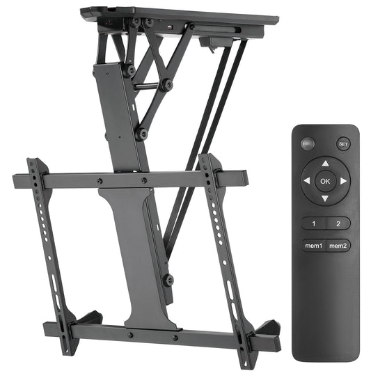 Electric ceiling-mounted TV mount for sloped walls, 32"-70", 35 kg max, remote control included—Maclean MC-880, max VESA 600x411 - Carlat