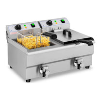 Electric double-gastronomy fryer with 230 V 2 x 3000W 2 x 10 L - Carlat
