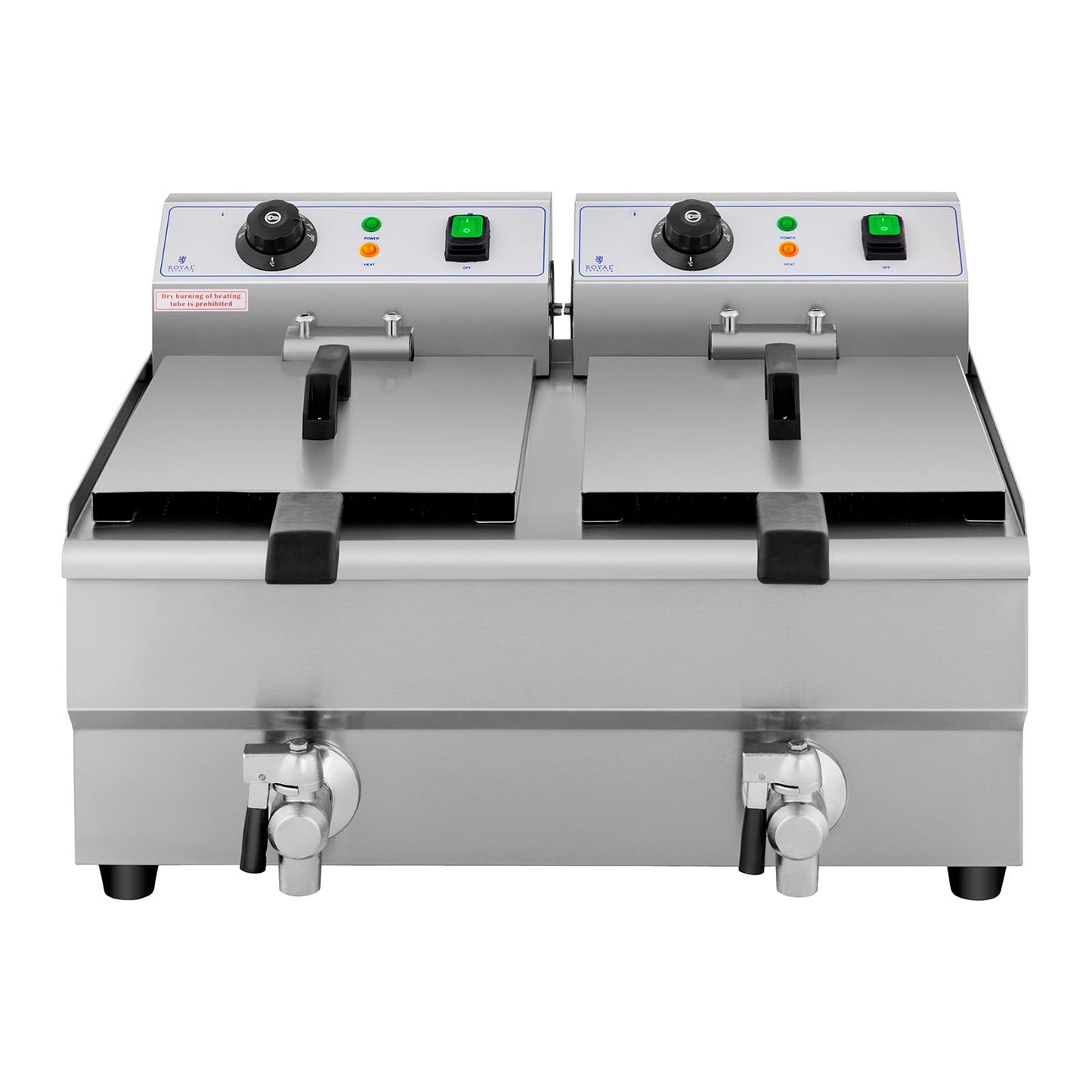 Electric double-gastronomy fryer with 230 V 2 x 3000W 2 x 10 L - Carlat