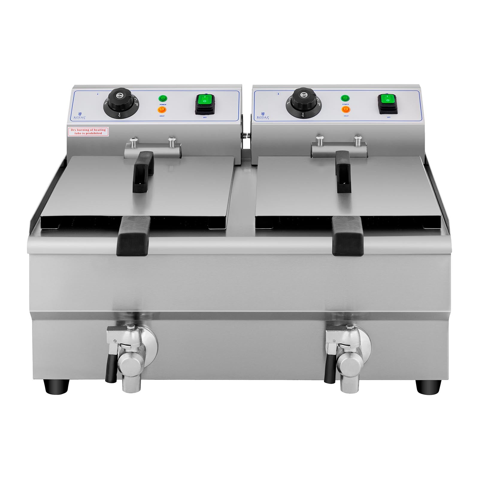 Electric double-gastronomy fryer with 230 V 2 x 3000W 2 x 10 L - Carlat