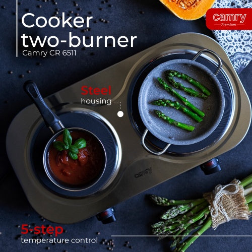 Electric, gas, induction, and microwave – CR 6511 Two-burner electric stove - Carlat