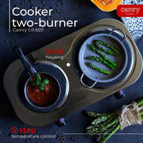 Electric, gas, induction, and microwave – CR 6511 Two-burner electric stove - Carlat