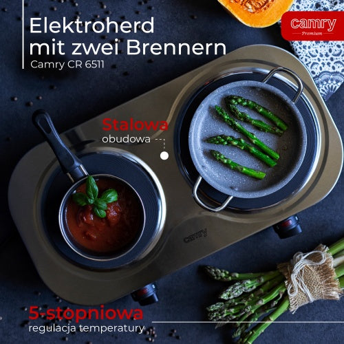 Electric, gas, induction, and microwave – CR 6511 Two-burner electric stove - Carlat