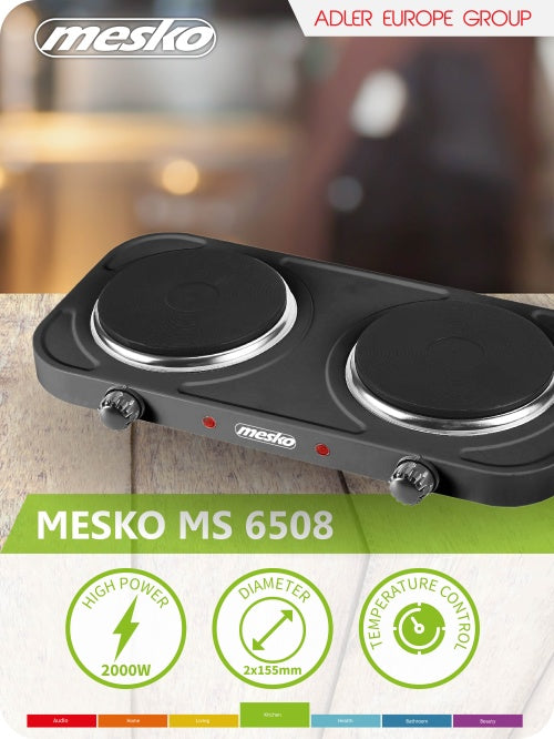 Electric, gas, induction, and microwave – MS 6509 Two-burner Electric Stove - Carlat