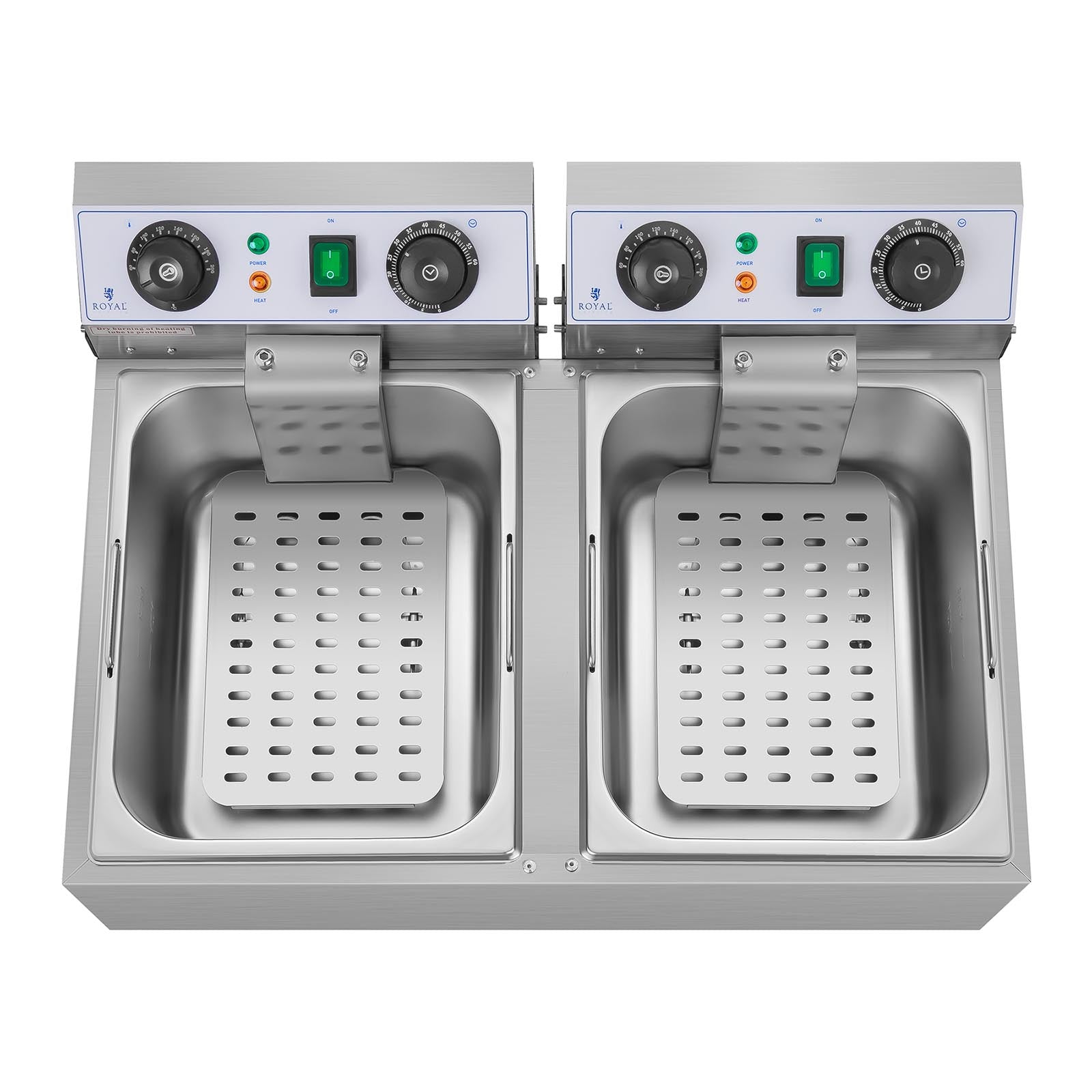 Electric gastronomy Fryer TIMER 230 V 2 x 3200W 2 x 10 L - Carlat