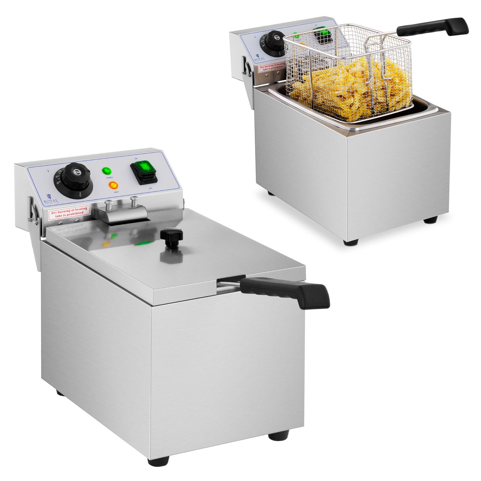 Electric gastronomy hot fryer 230 V 3200W 8 L - Carlat