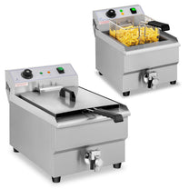 Electric gastronomy set fryer with tap 230 V 3500W 16 L - Carlat