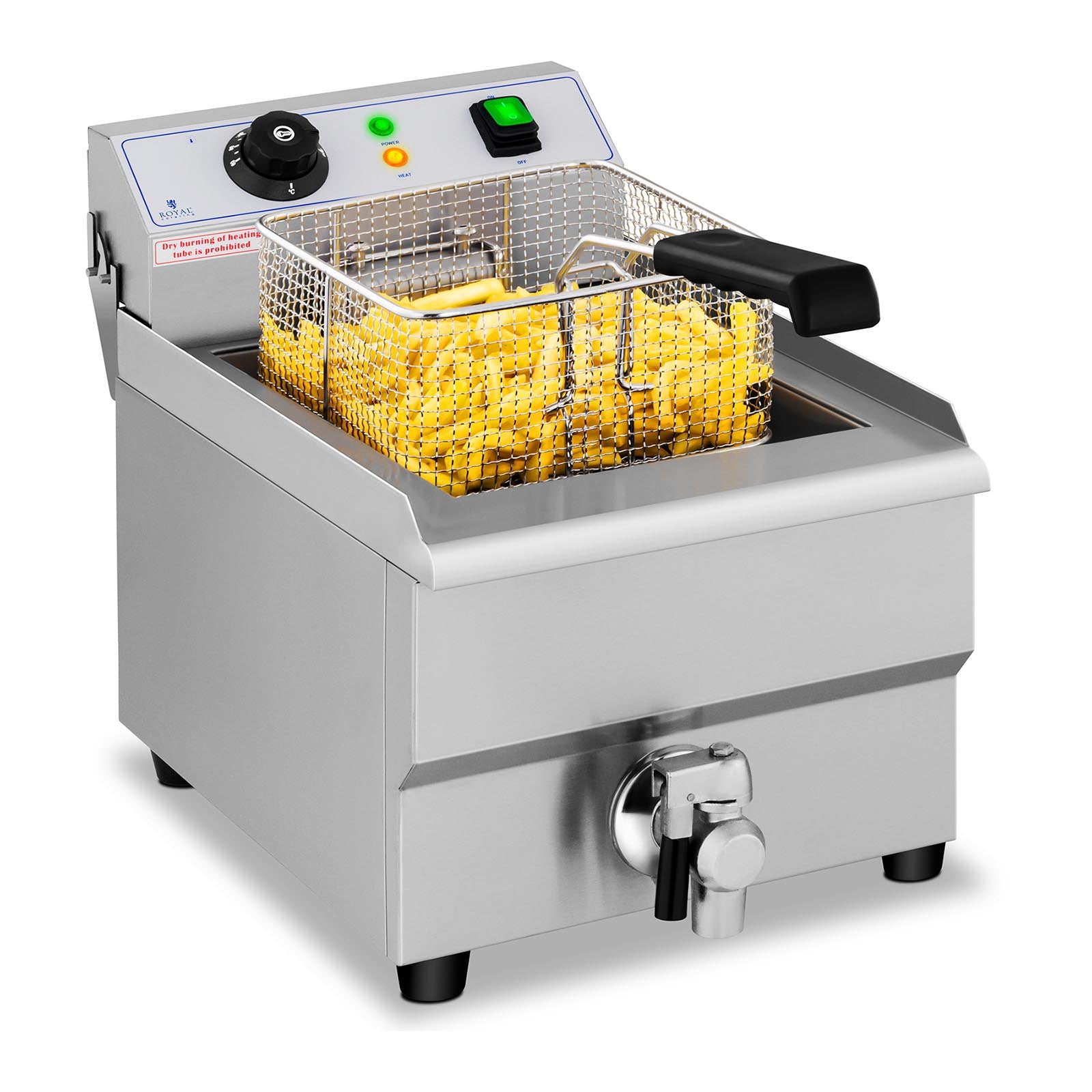 Electric gastronomy set fryer with tap 230 V 3500W 16 L - Carlat