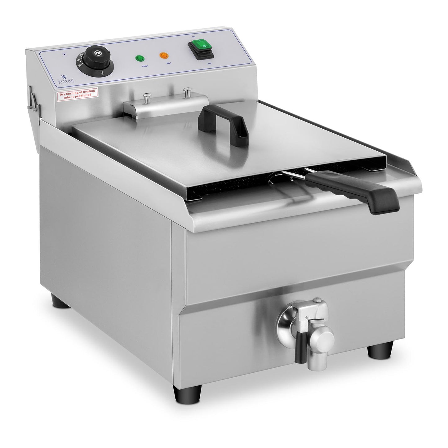 Electric gastronomy set fryer with tap 230 V 3500W 16 L - Carlat