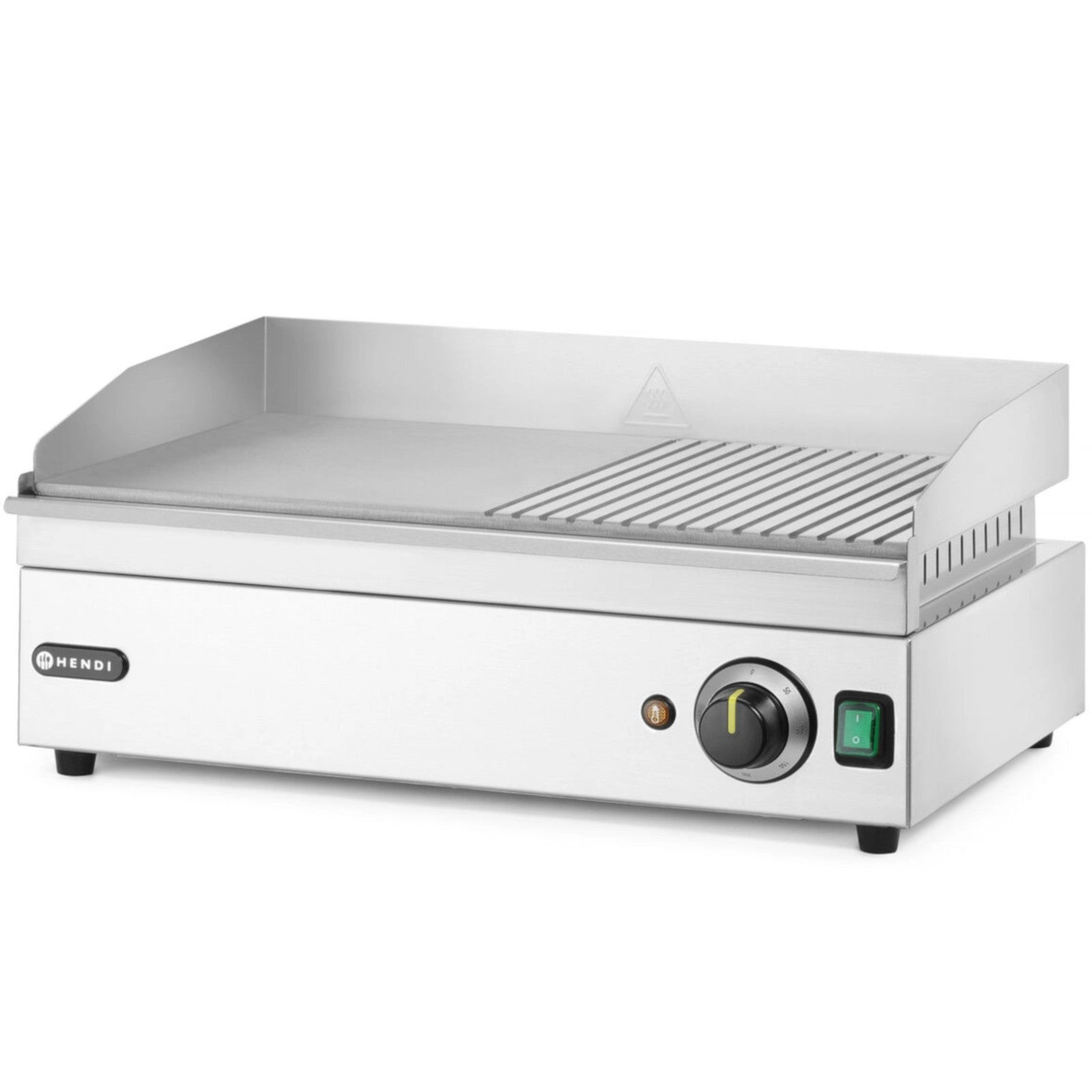 Electric grill, smooth, grooved grill plate, 527 x 404 mm, 2400 W - Carlat