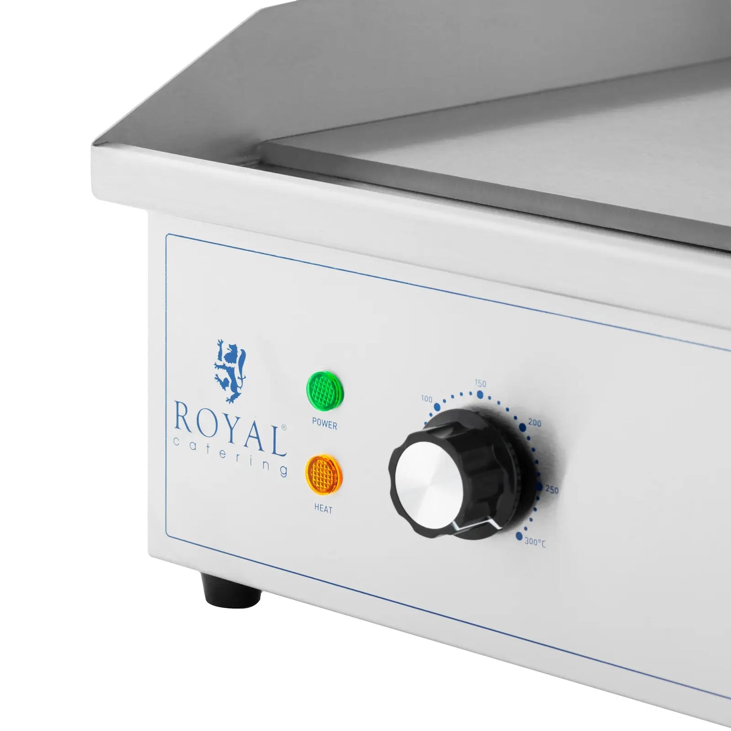 Electric grill, smooth, grooved grill plate, 727 x 420 mm, 4400 W - Carlat