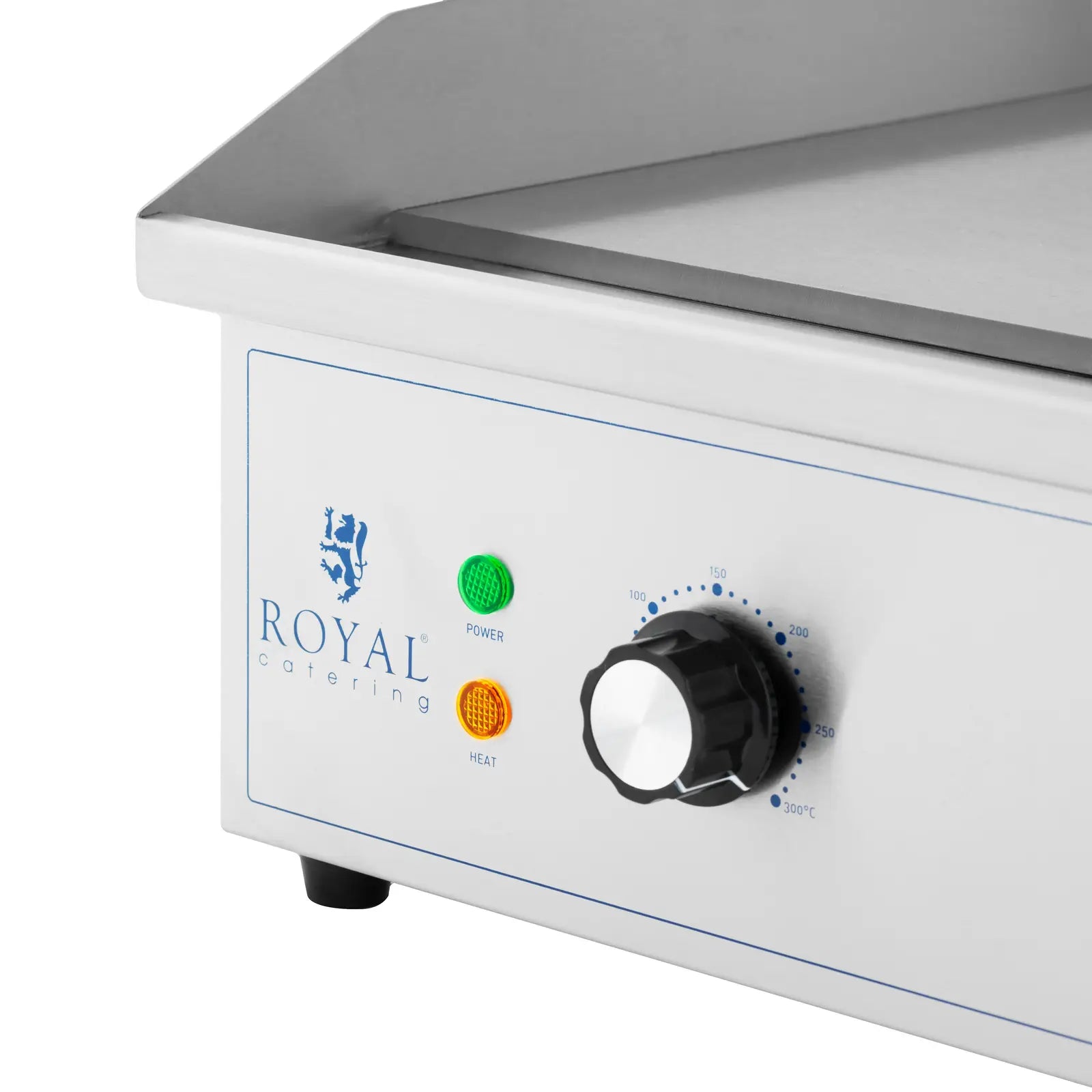 Electric grill, smooth, grooved grill plate, 727 x 420 mm, 4400 W - Carlat