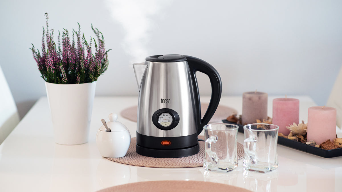 Teesa Electric kettle with water temperature indicator, TEESA, stainless steel, 2200W, 1.7L – image 6