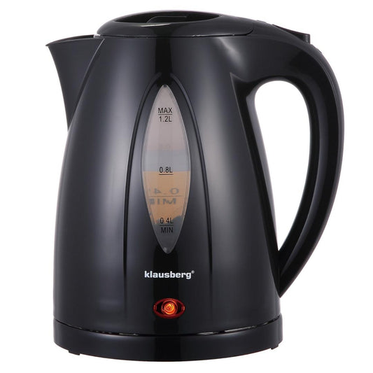Electric kettles – 1.2-liter electric kettle, black, fast boiling, Klausberg - Carlat
